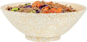 Restaurantware - Bambuddha 29 Ounce Bamboo Salad Bowl, 1 Heavy-duty Serving Bowl - Sustainable, Reusable, Beige Bamboo Bamboo Tableware, For Serving Salads, Noodles, And Pasta, RWB0637BE