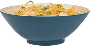 Restaurantware - Bambuddha 29 Ounce Bamboo Salad Bowl, 1 Heavy-duty Serving Bowl - Sustainable, Reusable, Blue Bamboo Bamboo Tableware, For Serving Salads, Noodles, And Pasta