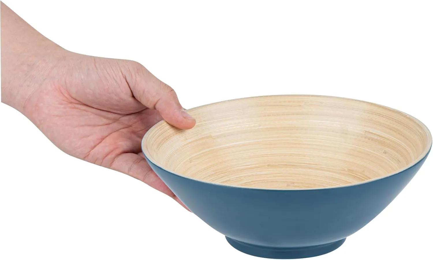 Restaurantware - Bambuddha 29 Ounce Bamboo Salad Bowl, 1 Heavy-duty Serving Bowl - Sustainable, Reusable, Blue Bamboo Bamboo Tableware, For Serving Salads, Noodles, And Pasta
