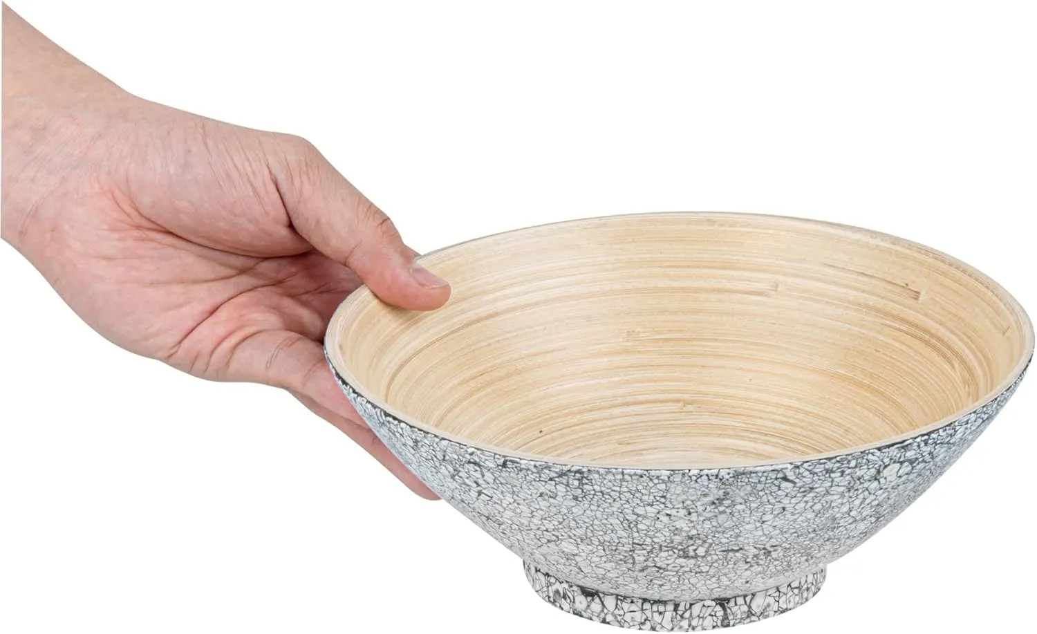 Restaurantware - Bambuddha 29 Ounce Bamboo Salad Bowl, 1 Heavy-duty Serving Bowl - Sustainable, Reusable, Gray Bamboo Bamboo Tableware, For Serving Salads, Noodles, And Pasta