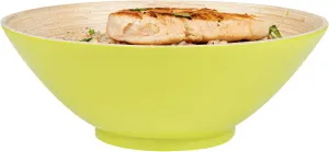 Restaurantware - Bambuddha 29 Ounce Bamboo Salad Bowl, 1 Heavy-duty Serving Bowl - Sustainable, Reusable, Green Bamboo Bamboo Tableware, For Serving Salads, Noodles, And Pasta, RWB0637G