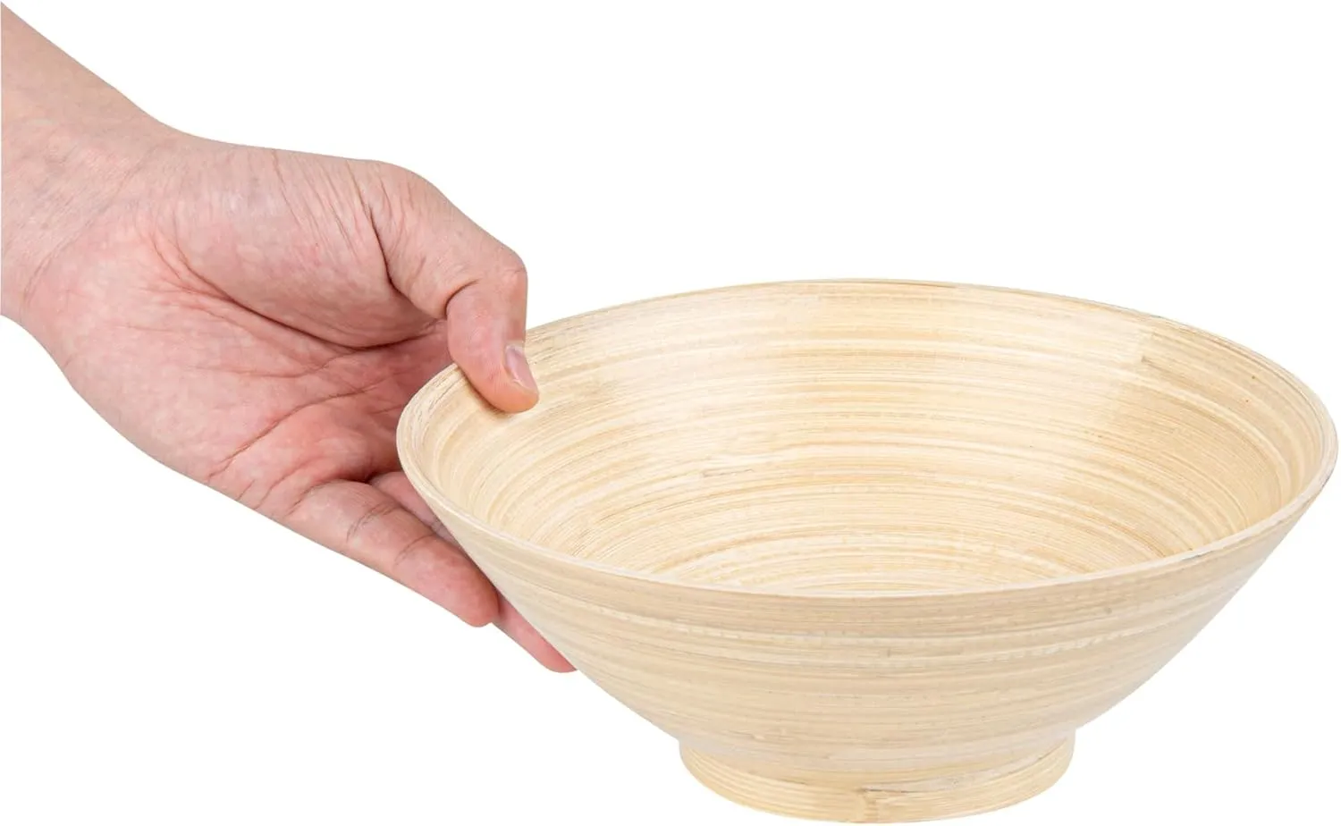 Restaurantware - Bambuddha 29 Ounce Bamboo Salad Bowl, 1 Heavy-Duty Serving Bowl - Sustainable, Reusable Tableware for Salads, Noodles, and Pasta, Natural, RWB0637K