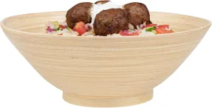 Restaurantware - Bambuddha 29 Ounce Bamboo Salad Bowl, 1 Heavy-Duty Serving Bowl - Sustainable, Reusable Tableware for Salads, Noodles, and Pasta, Natural, RWB0637K