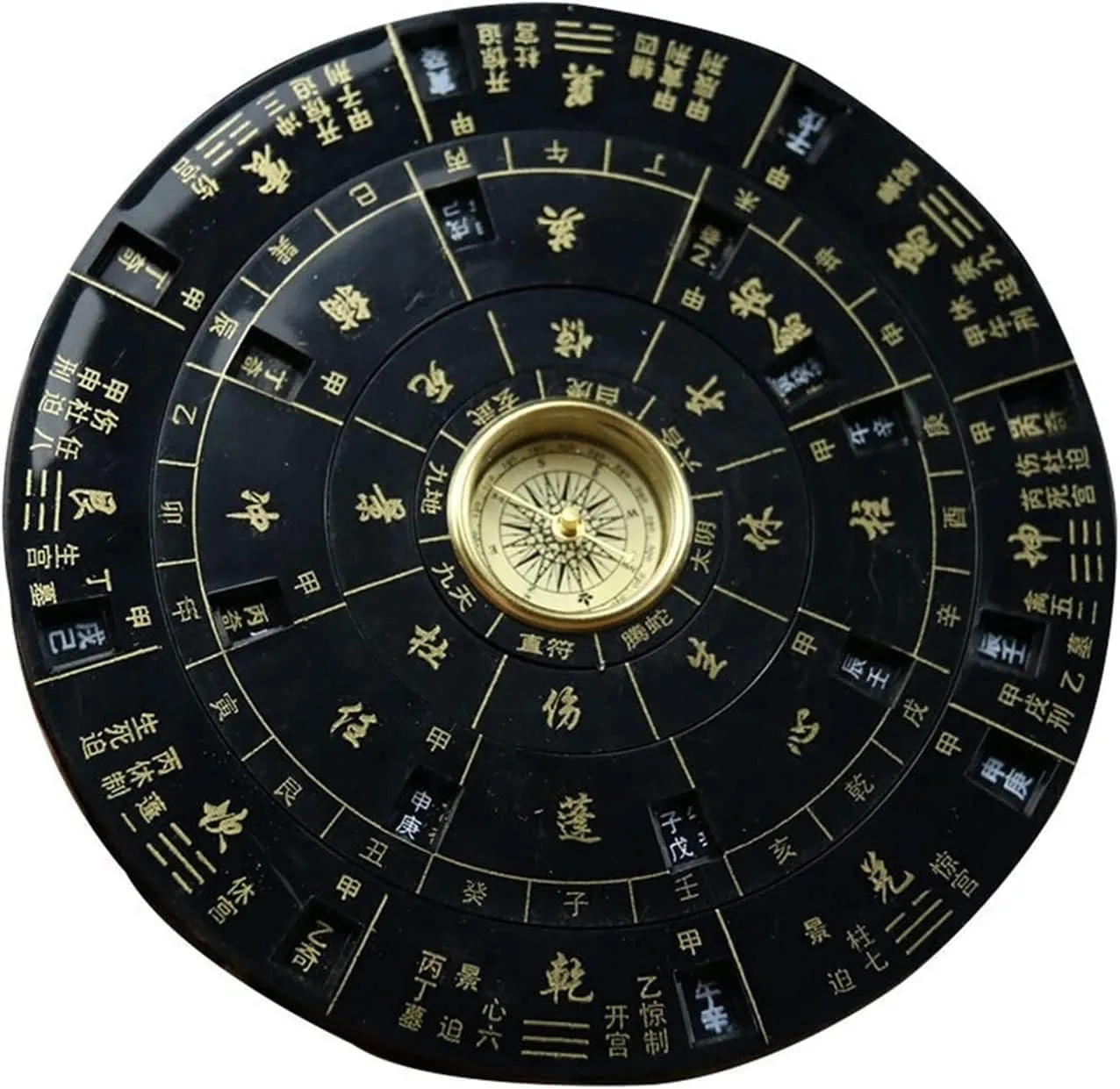 Retro Compass,Feng Shui Compass,Luo Pan Tool Chinese Ancient Chinese Compass, Compass Live Disk I Ching Reveals Multi-Purpose Turntable Carry Feng Shui Ornaments with You Ancient Chinese Compass
