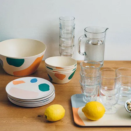 Reusable Bamboo Patterned Side Plates (Set of 4)