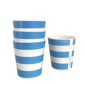 Reusable Bamboo Striped 10 Oz Cup (Set of 4)
