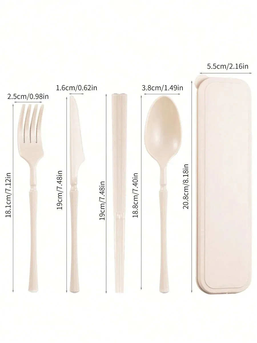 Reusable Plastic Tableware Set For Picnics Camping And Students