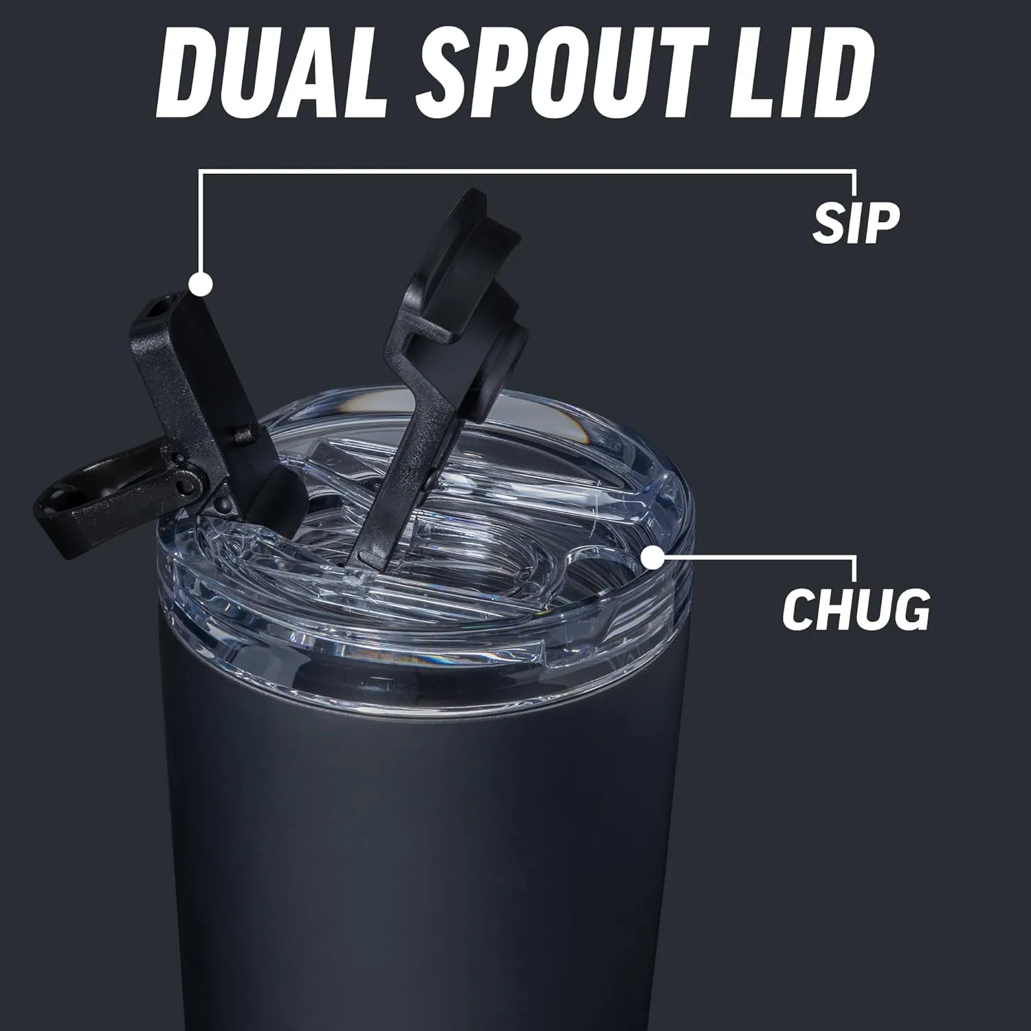 Rico Industries NCAA 24oz Stainless Steel Tumbler with Lid and Dual Functioning Lid (Sip or Use Straw)