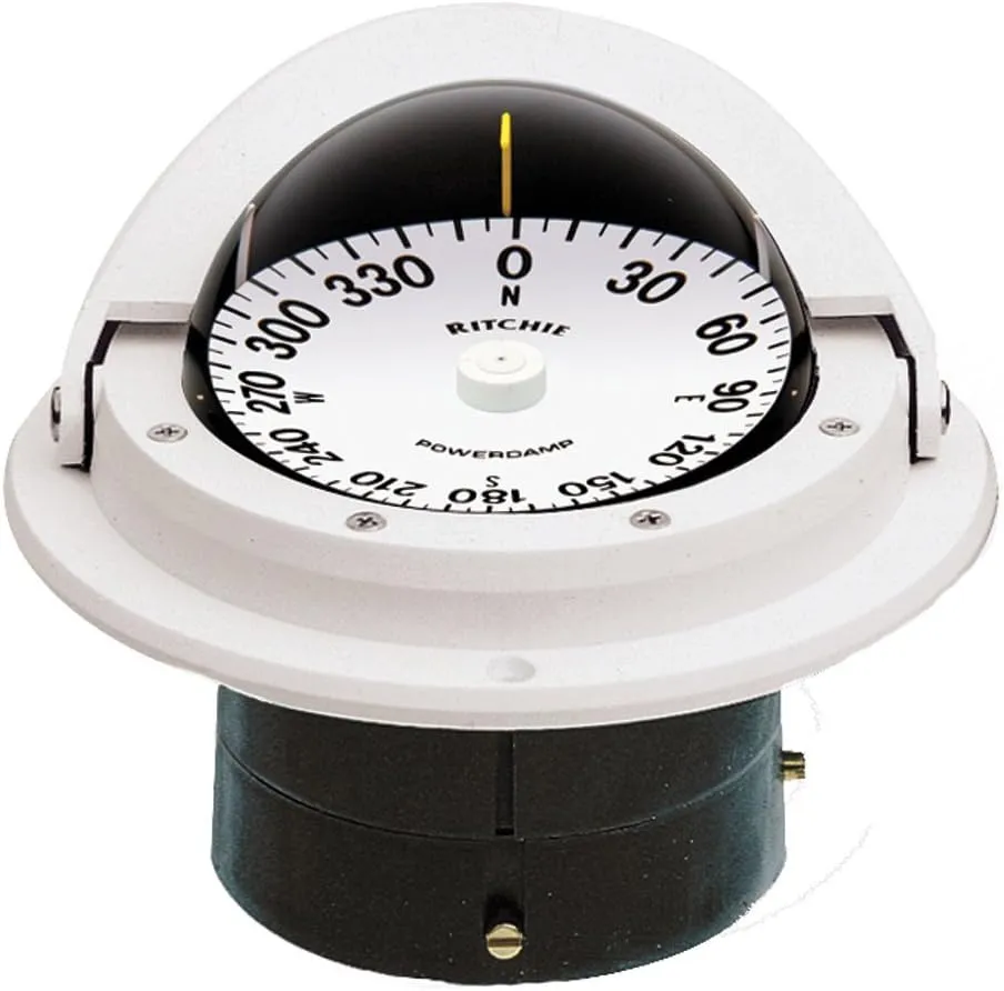 Ritchie F-82W Voyager Compass - Flush Mount - White