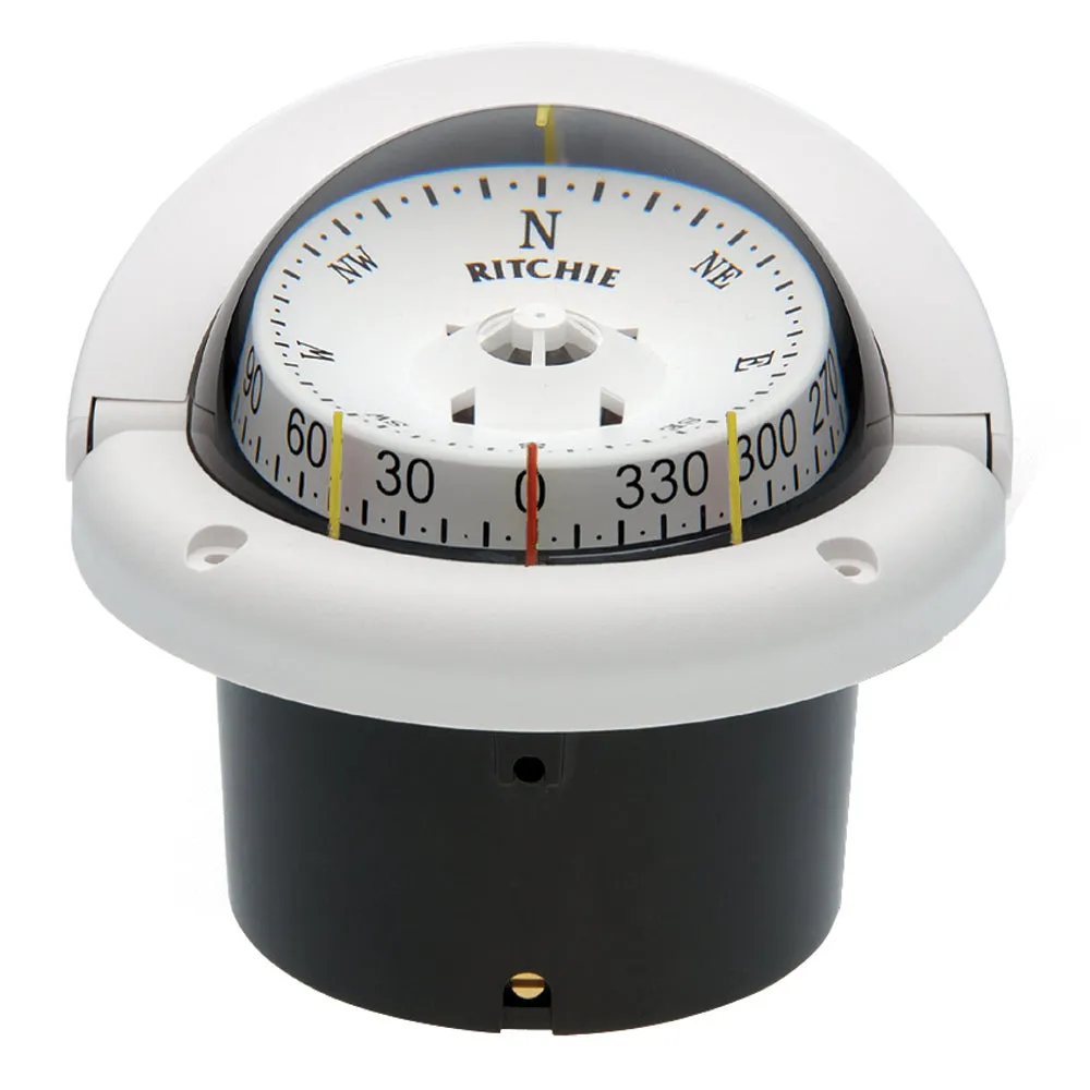 Ritchie Flush Mount Helmsman HF-743W Compass (White Housing)