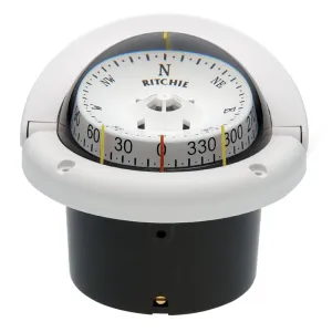 Ritchie Flush Mount Helmsman HF-743W Compass (White Housing)