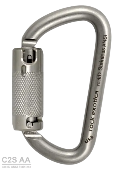 Rock Exotica Rock D Stainless Carabiner