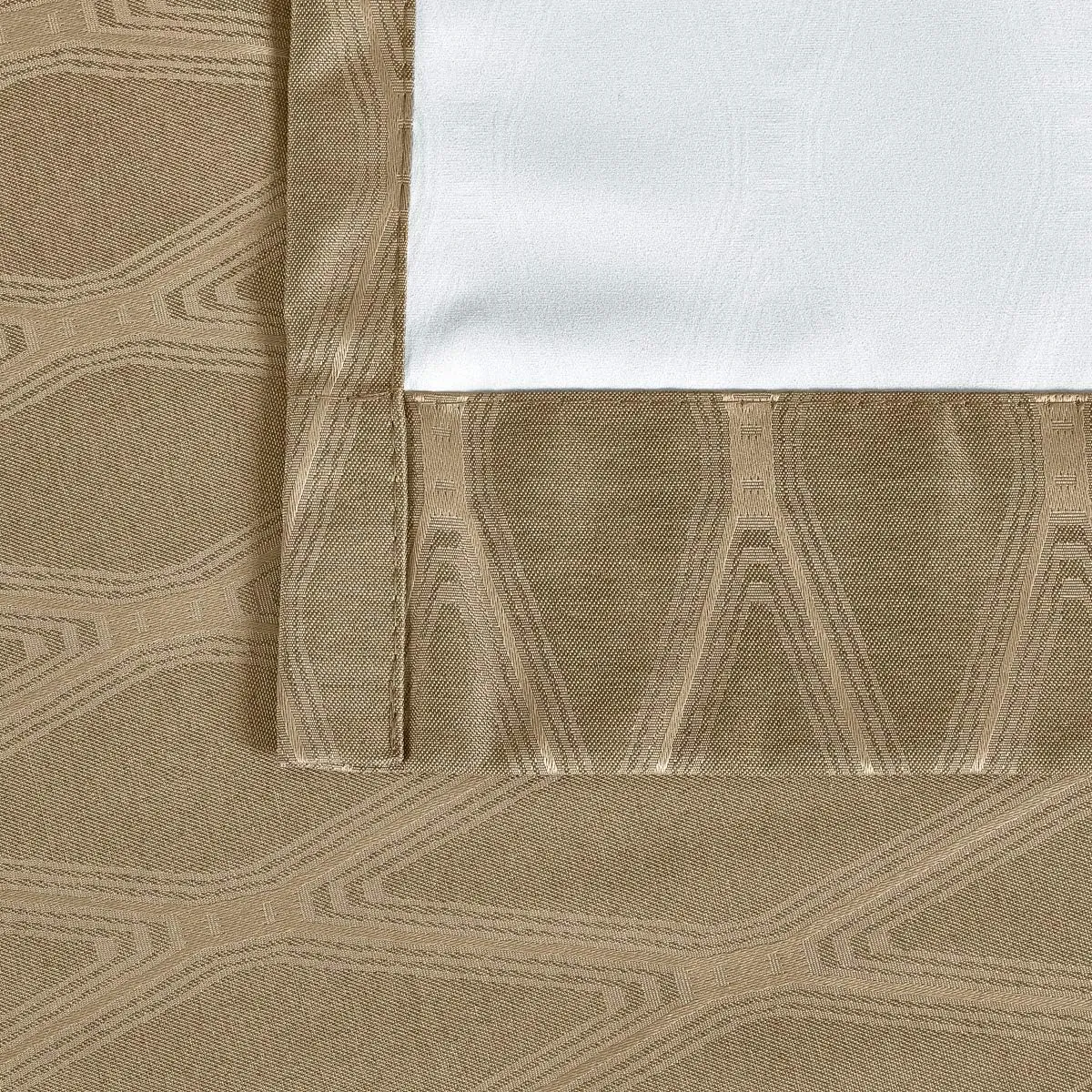 Royal Tradition Victoria 108-Inch Wide x 96-Inch Long, Jacquard Thermal Insulated, Set of 2 Blackout Curtains, Taupe