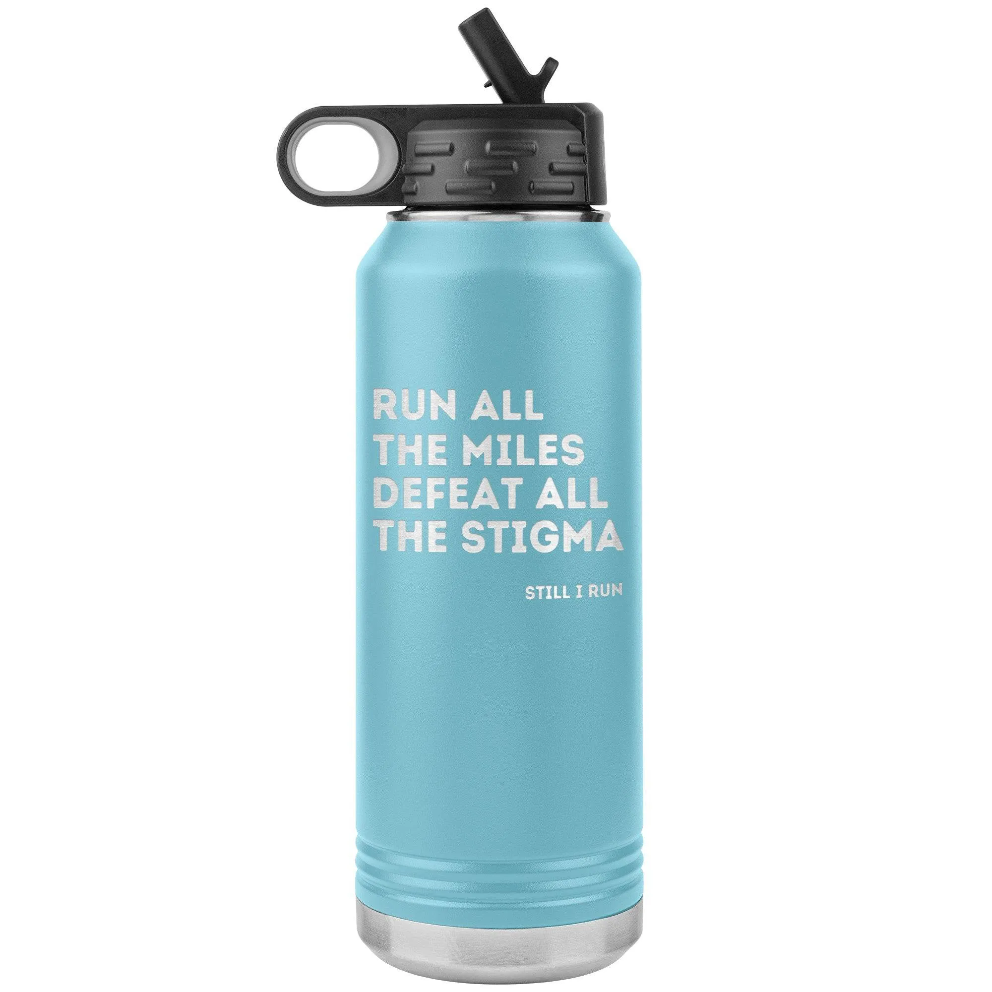 Run and Defeat - 32 oz Insulated Water Bottle