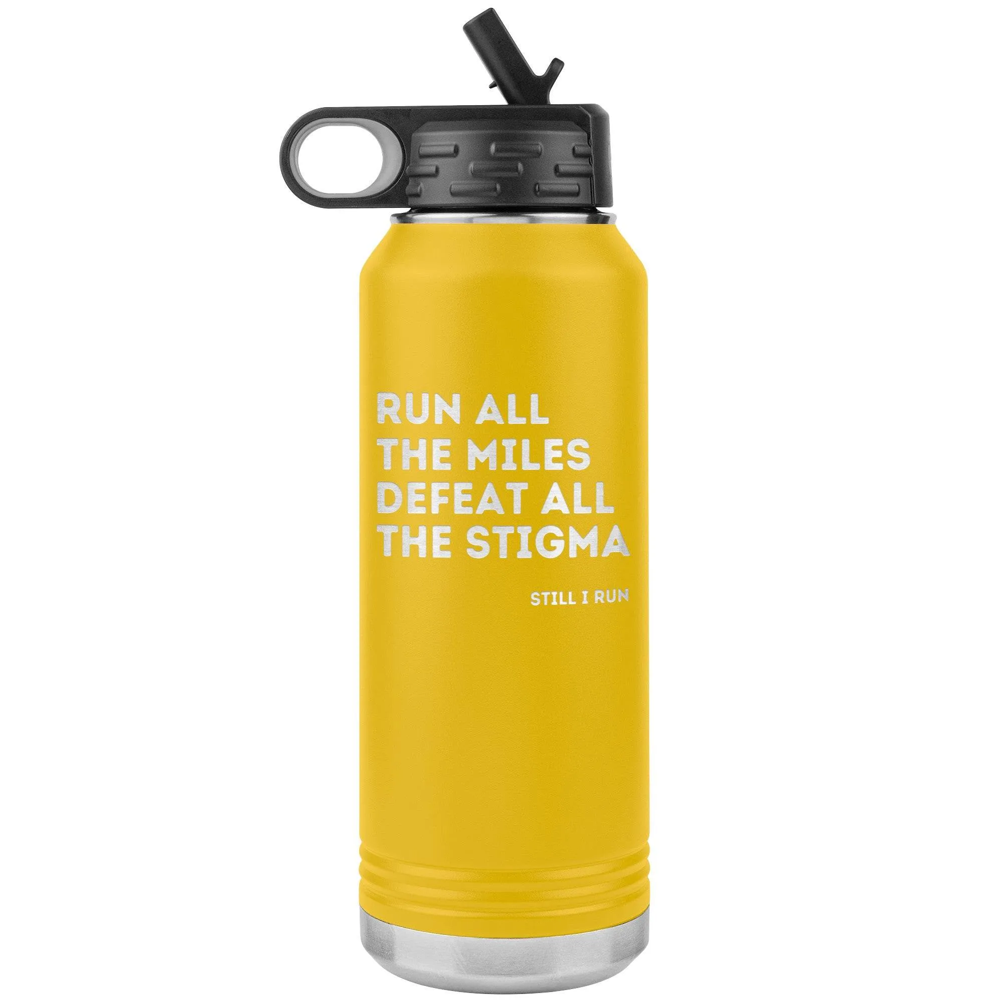 Run and Defeat - 32 oz Insulated Water Bottle