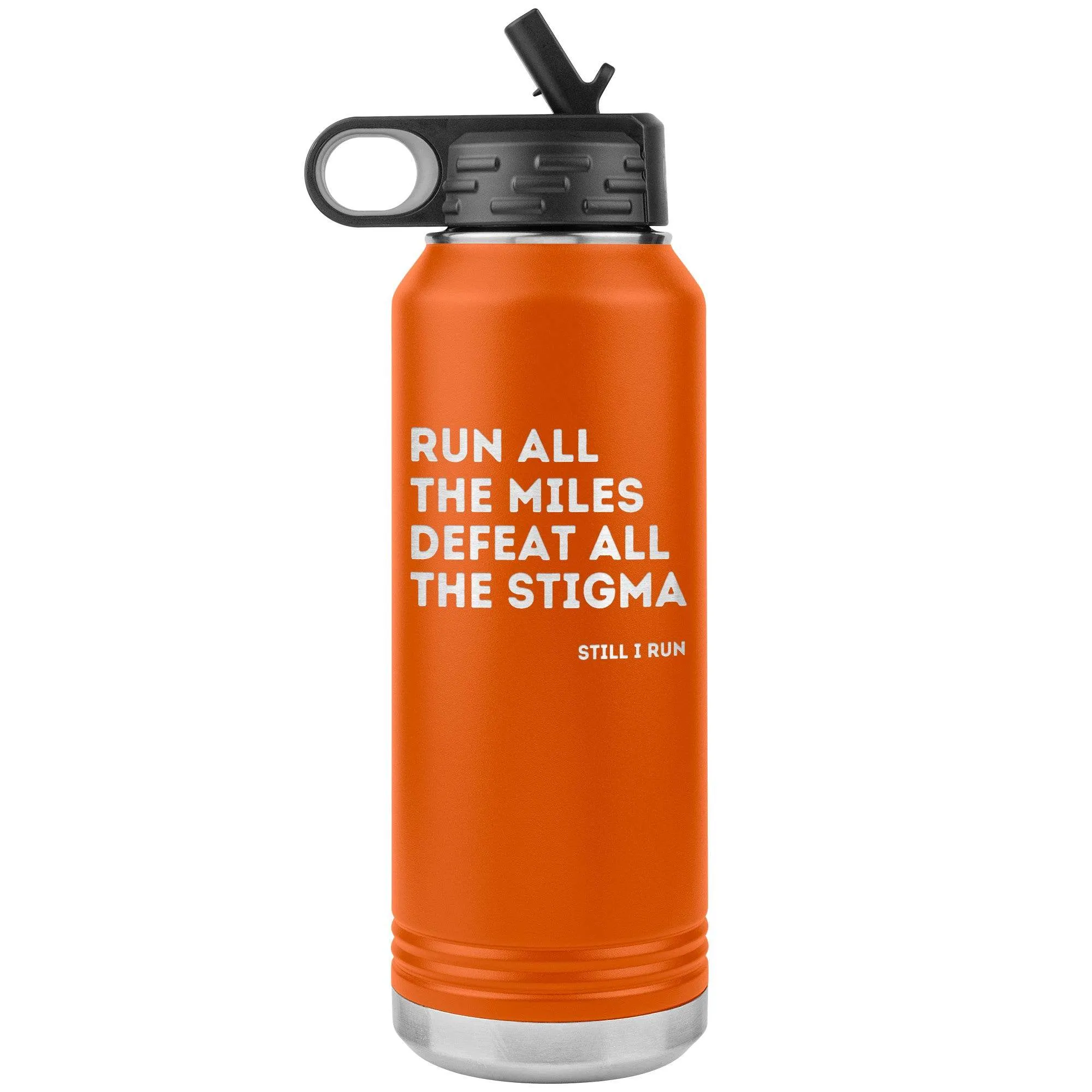 Run and Defeat - 32 oz Insulated Water Bottle