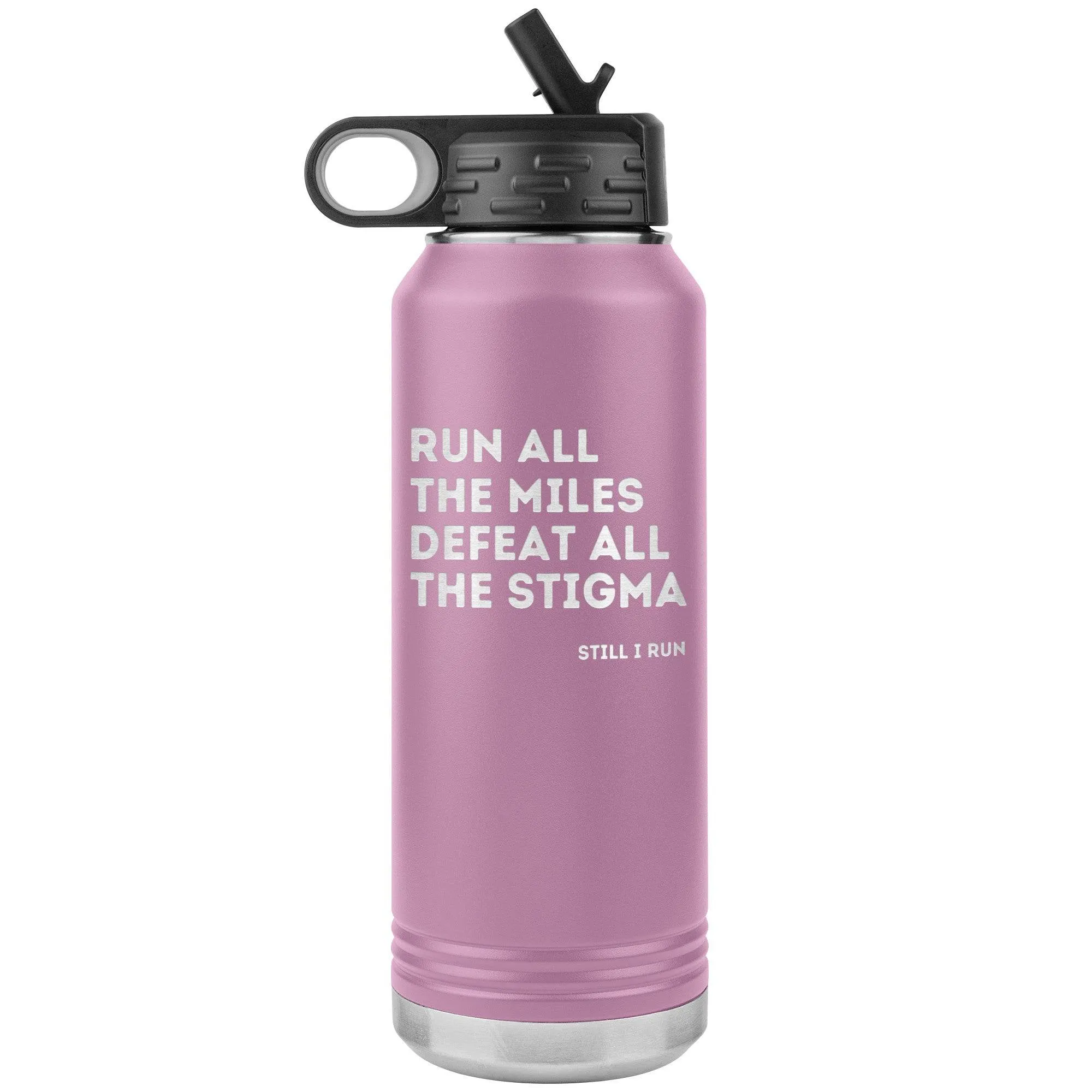 Run and Defeat - 32 oz Insulated Water Bottle