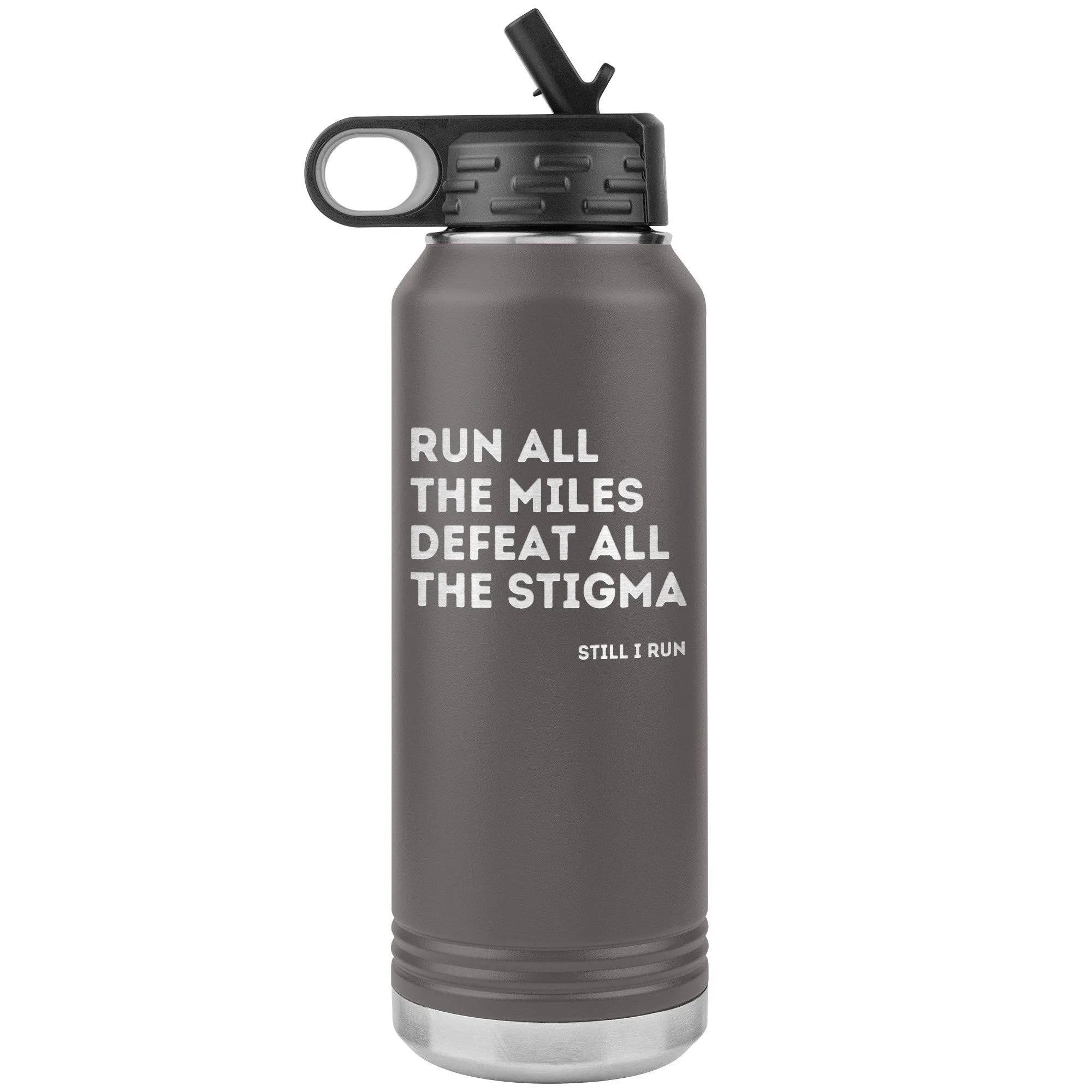 Run and Defeat - 32 oz Insulated Water Bottle