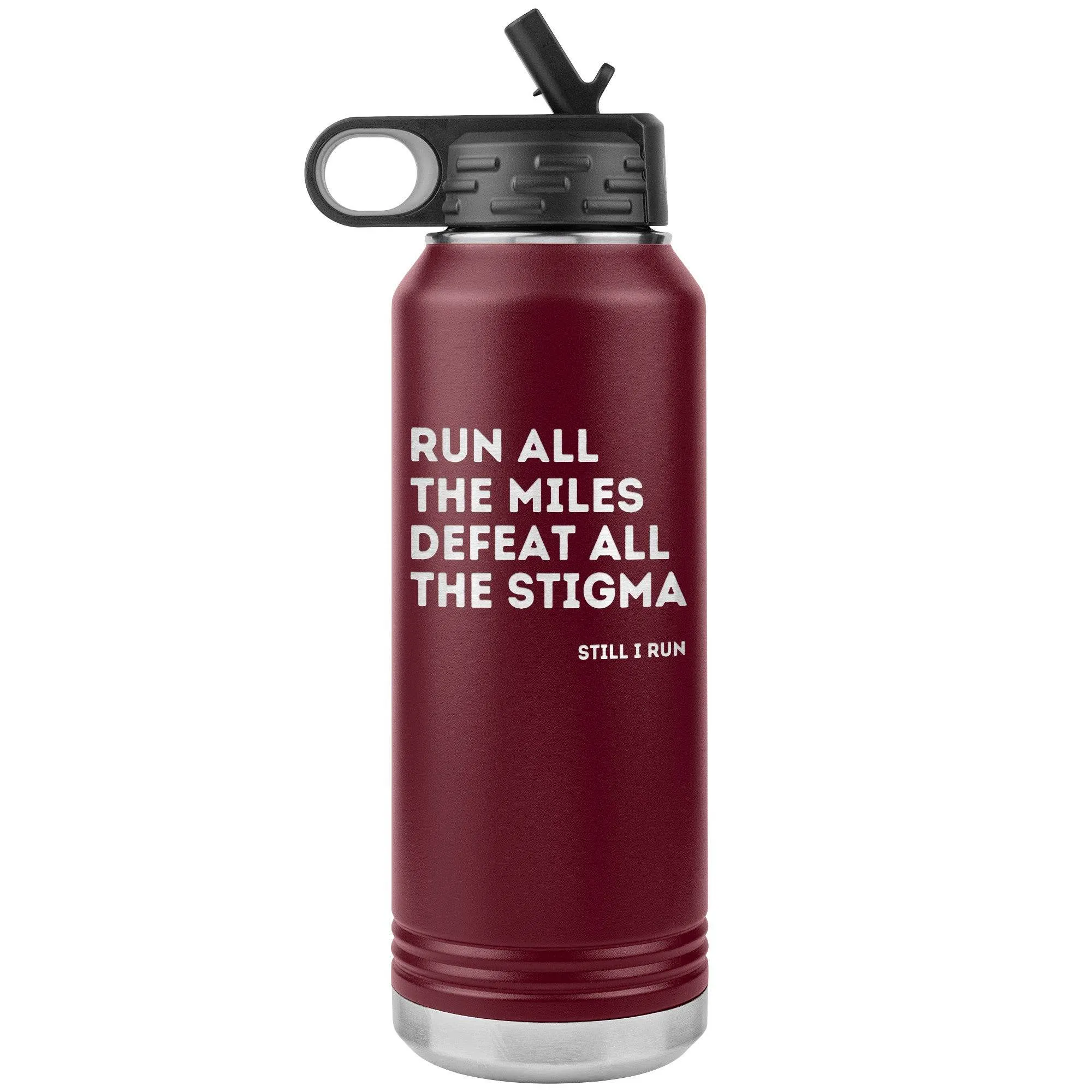 Run and Defeat - 32 oz Insulated Water Bottle