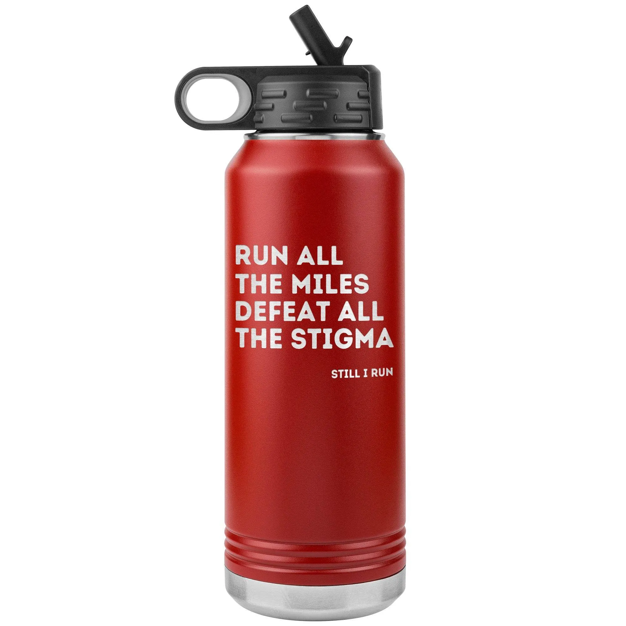 Run and Defeat - 32 oz Insulated Water Bottle