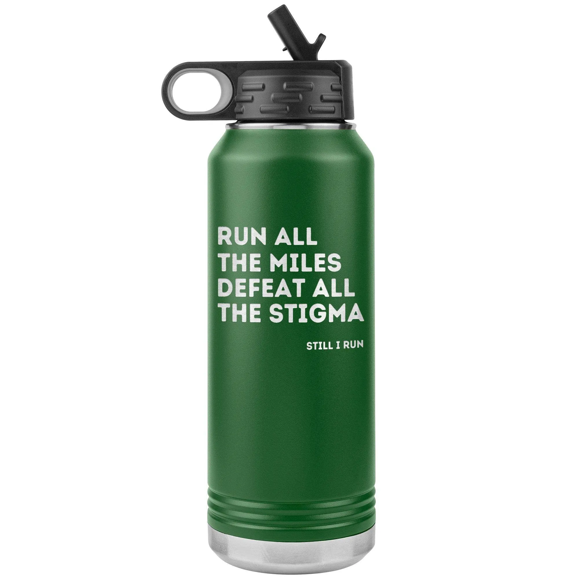 Run and Defeat - 32 oz Insulated Water Bottle
