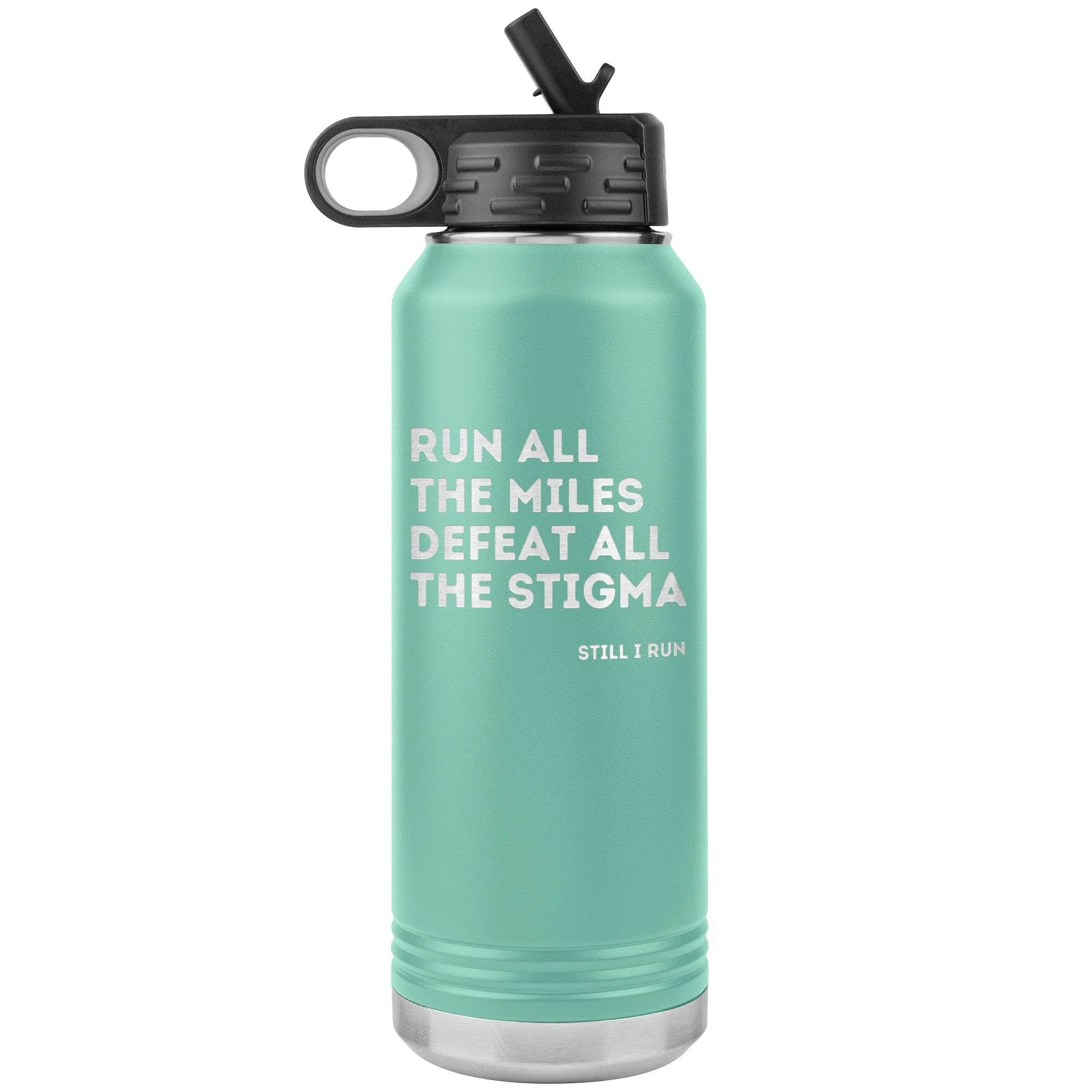 Run and Defeat - 32 oz Insulated Water Bottle