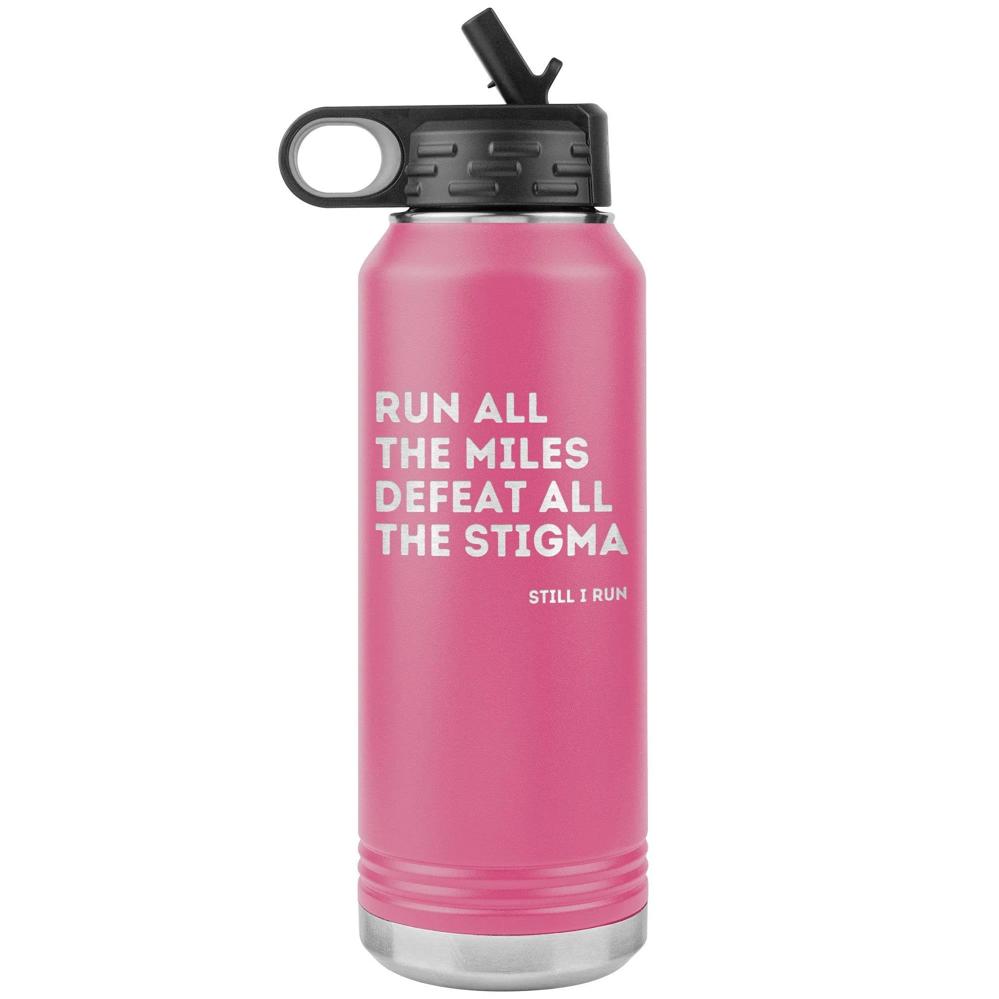 Run and Defeat - 32 oz Insulated Water Bottle