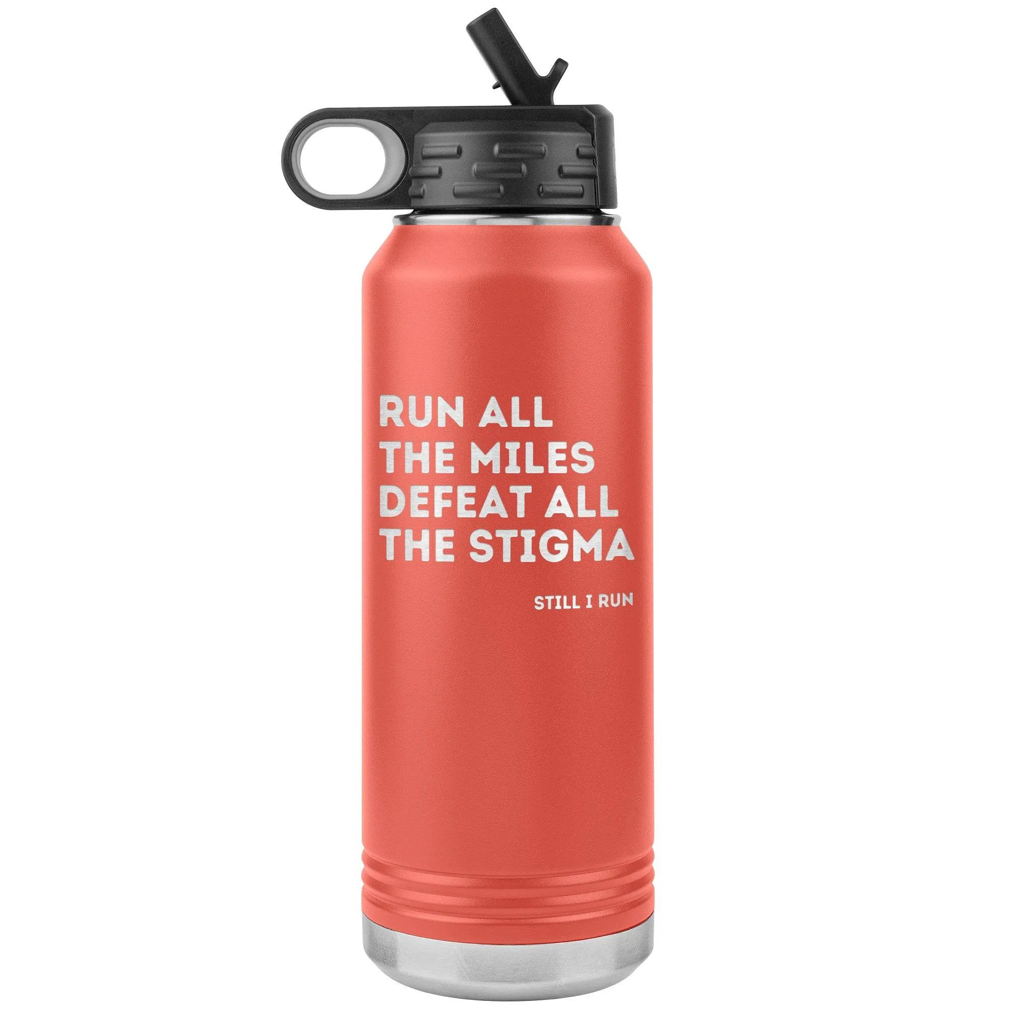 Run and Defeat - 32 oz Insulated Water Bottle