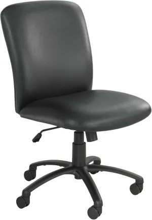 Safco Products High Back Big and Tall Swivel Desk Task Office Chair, 27" W x 30-1/4"D x 40-3/4-44-3/4" H, 500 lbs. Weight Capacity, for Professional or Home, Black Vinyl
