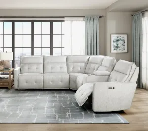 Salida White 6-Piece Modular Power Reclining Sectional