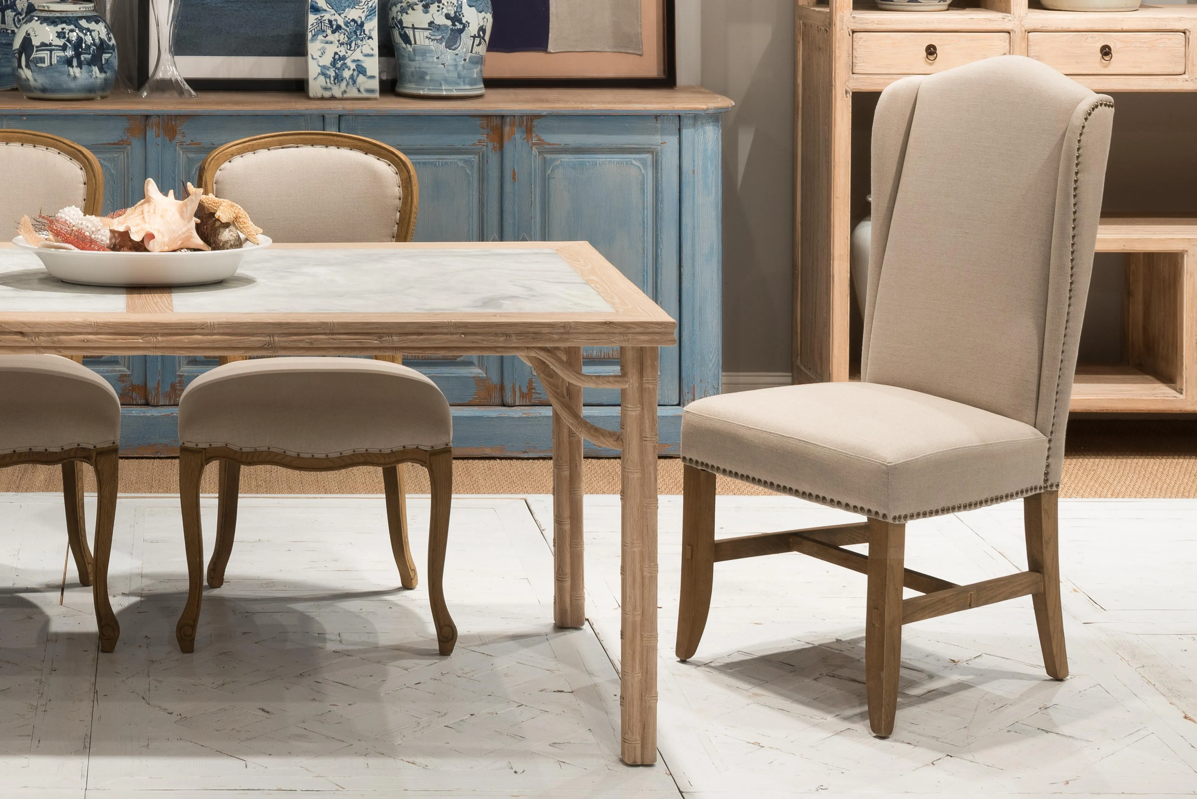 Sarreid Black High Back Dining Chair