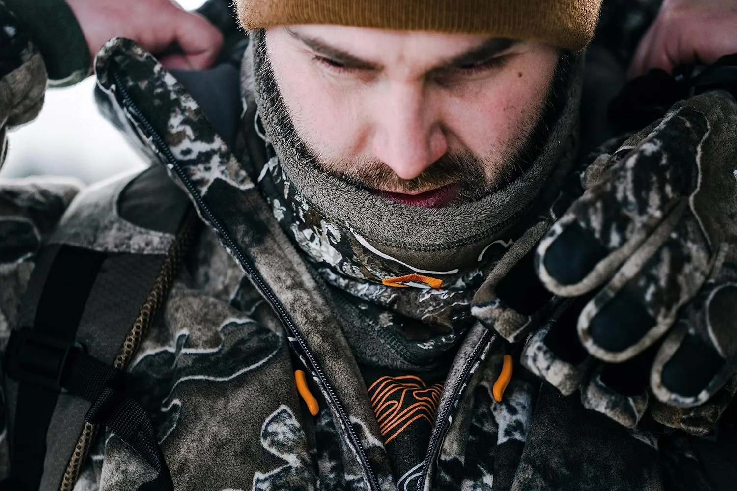 ScentLok BE:1 Divergent Insulated Camo Neck Gaiter for Hunting and Outdoor Use