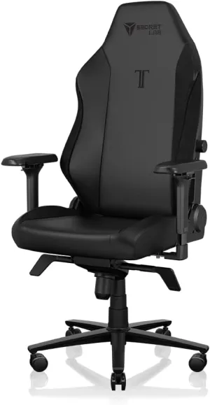 Secretlab Titan Evo Black Gaming Chair - Reclining - Ergonomic & Comfortable Computer Chair with 4D Armrests - Magnetic Head Pillow & 4-Way Lumbar Support - Small - Black - Leatherette