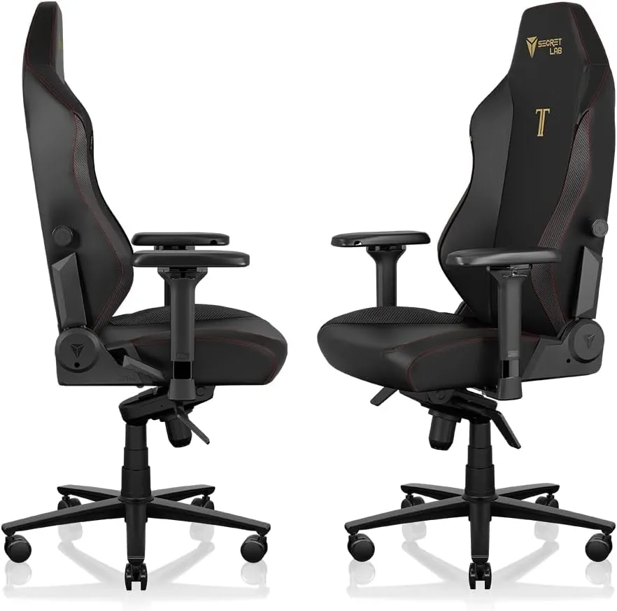 Secretlab Titan Evo Stealth Gaming Chair - Reclining - Ergonomic & Comfortable Computer Chair with 4D Armrests - Magnetic Head Pillow & 4-Way Lumbar Support - Small - Black - Leatherette