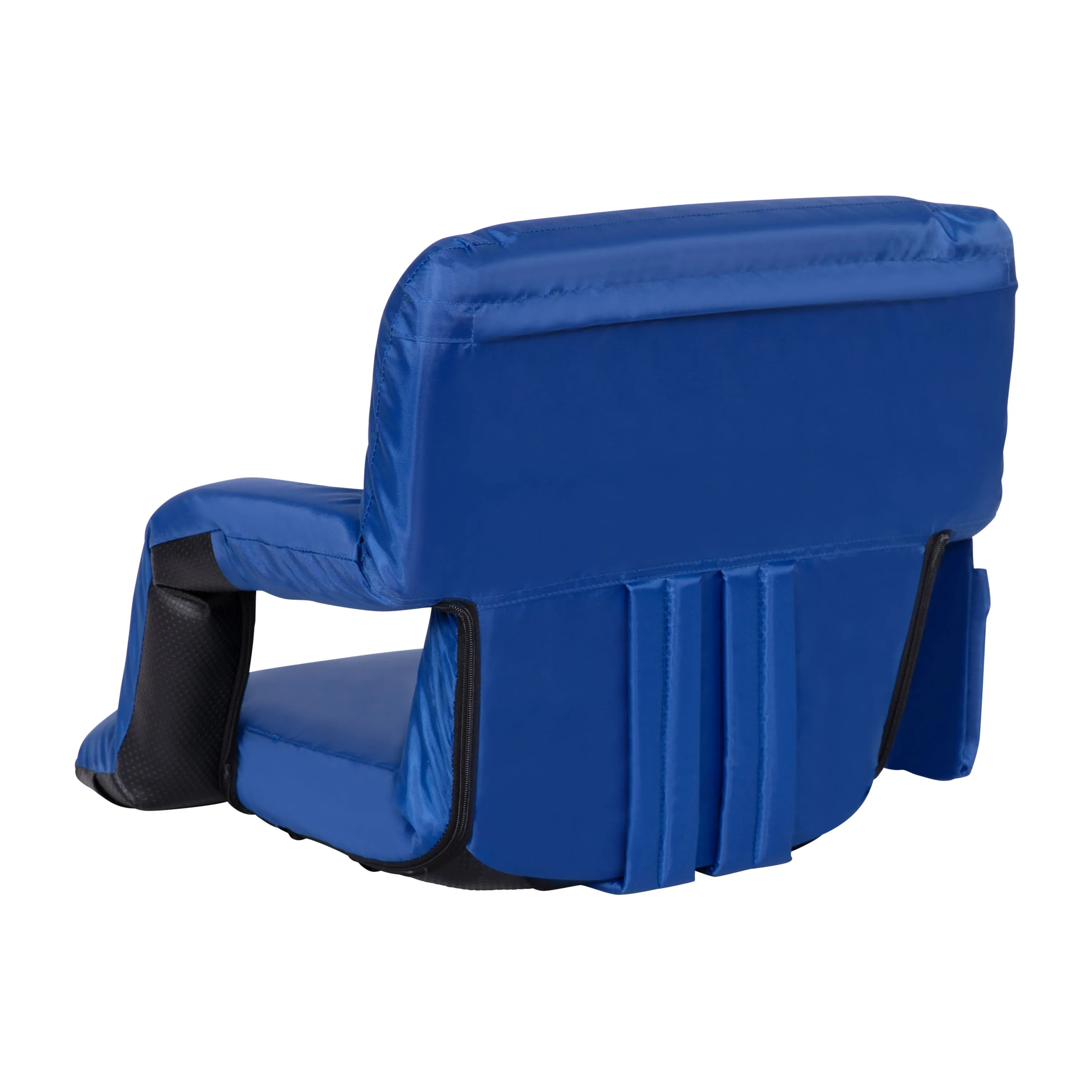 Set of 2 Portable Lightweight Reclining Stadium Chairs with Armrests, Padded Back & Seat - Storage Pockets & Backpack Straps