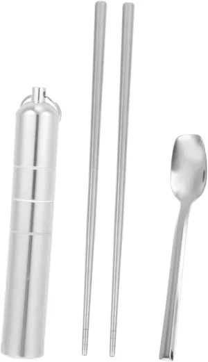 Set Sturdy Steel Chopsticks Silverware Set Organizer for Kitchen Dinnerware