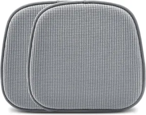 Shinnwa Kitchen Seat Cushions Set of 2, Non Slip Dining Chair Cushions, U-Shaped Indoor Chair Pads, 2 Pack, 15 x 16 Inches, Grey
