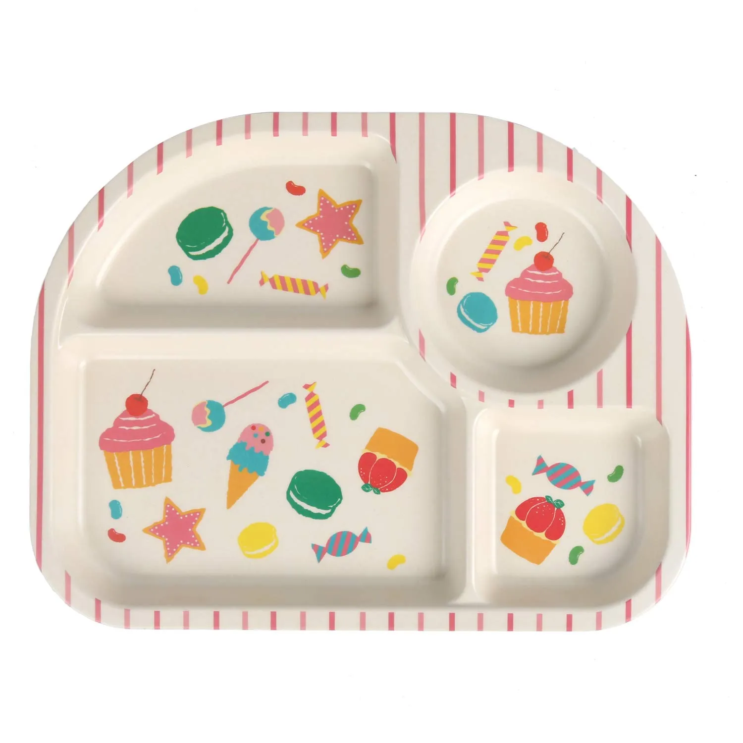 shopwithgreen 7Pcs/Set Bamboo Kids Dinnerware Set - Children Dishes - Food Plate Bowl Cup Spoon Fork Set Dishware, Cartoon Tableware, Dishwasher Safe Kids Healthy Mealtime, BPA Free