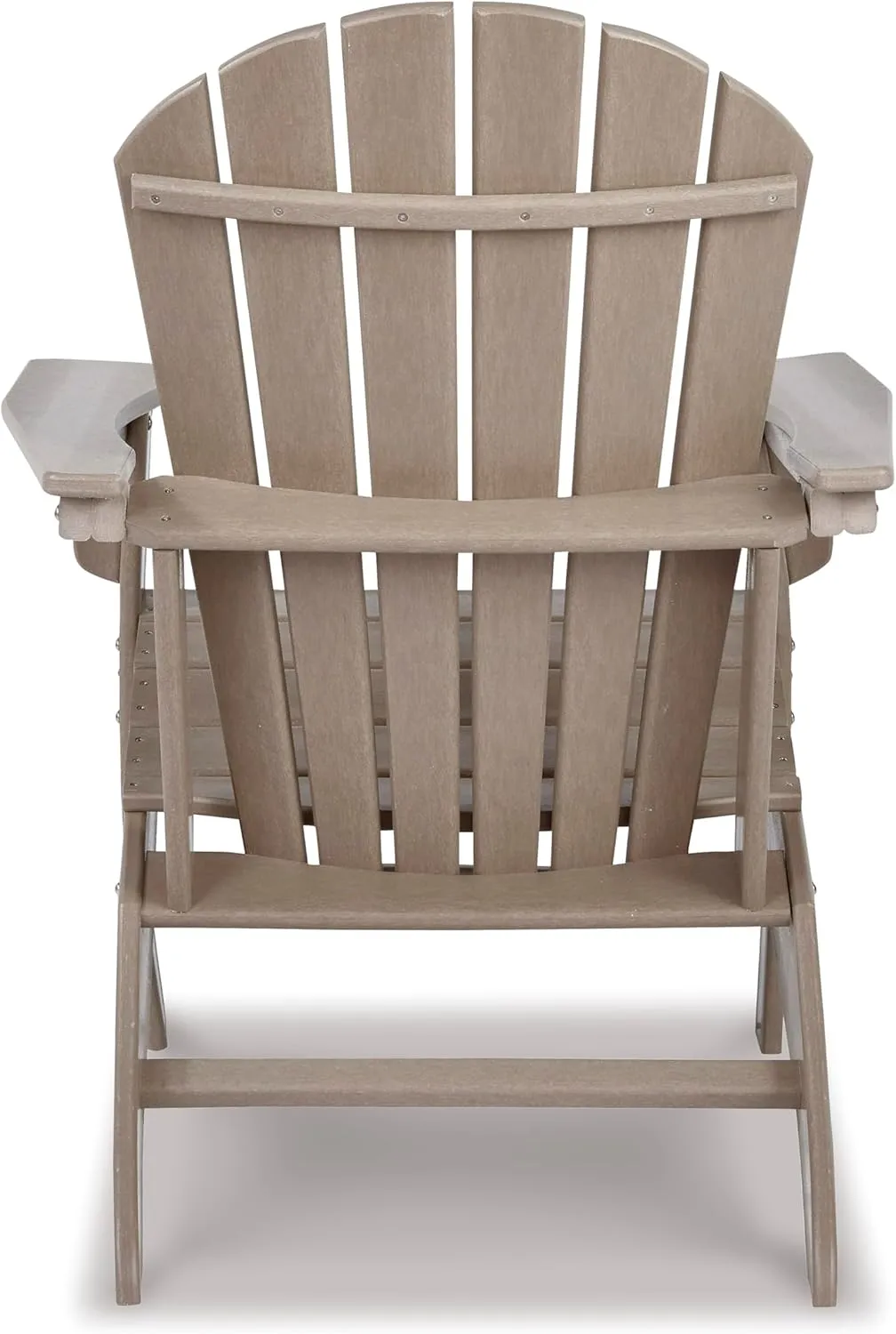 Signature Design by Ashley Sundown Treasure Outdoor Patio HDPE Adirondack Chair, Light Brown