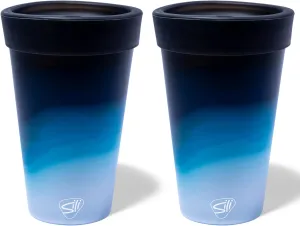 Silipint: Silicone 16oz Coffee Tumblers: 2 Pack Moon Beam - Unbreakable Cups, Reusable, Sustainable, Travel, For Hot & Cold Drinks
