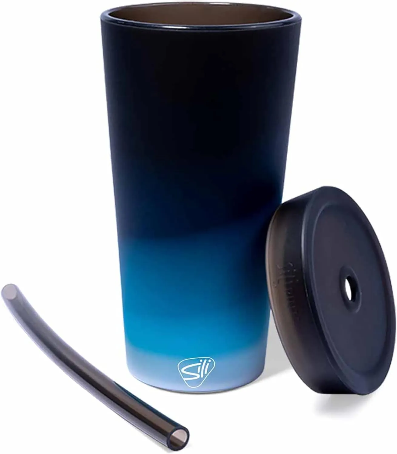 Silipint: Silicone 22oz Straw Tumbler: Moon Beam - Reusable Unbreakable Cup, Flexible, Sustainable, Hot/Cold, Airtight Lid, Travel