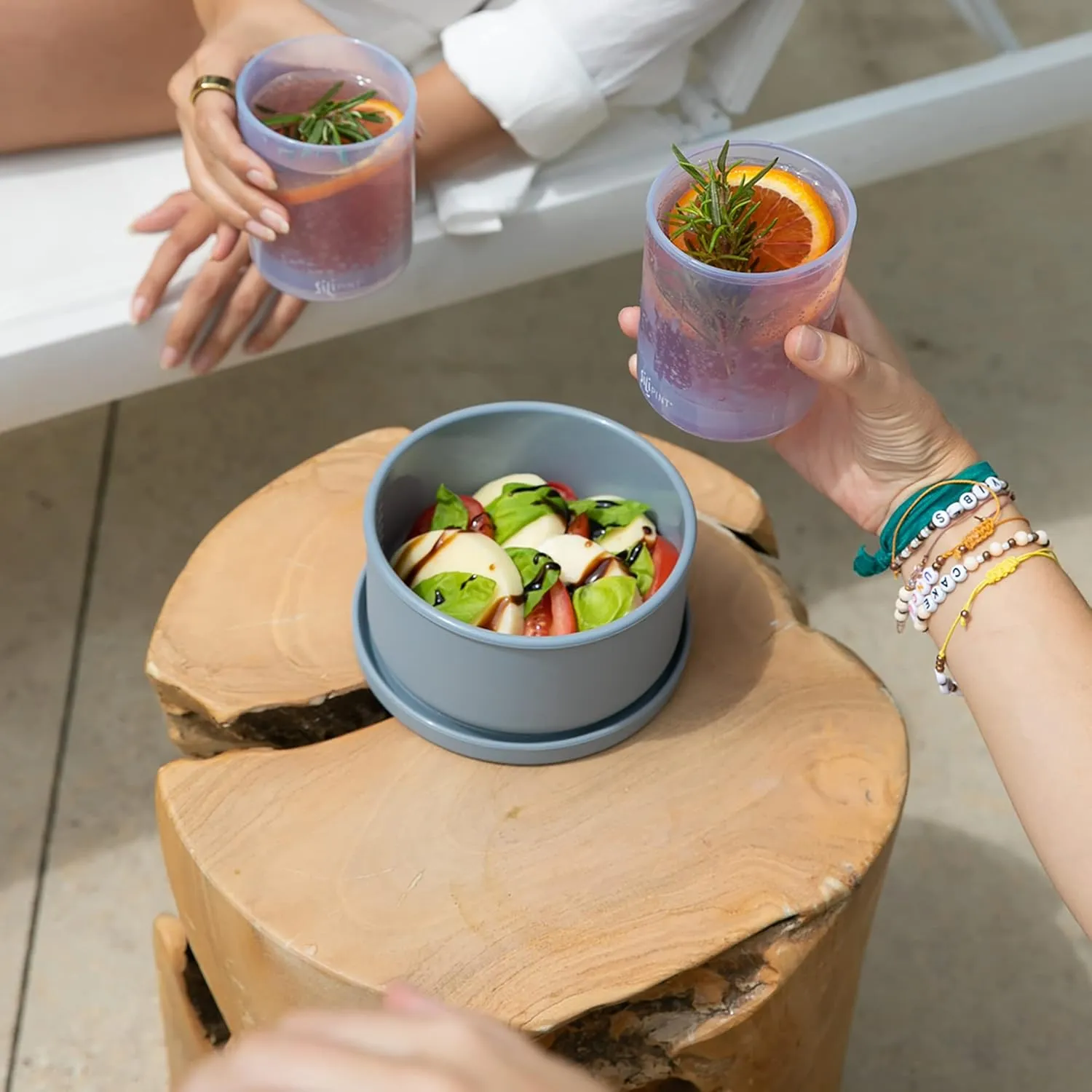 Silipint: Silicone Lidded Bowls: Set of 3: Aurora - 10, 20 & 30oz - Flexible, Unbreakable, Sustainable, Storage, Seasonal Color