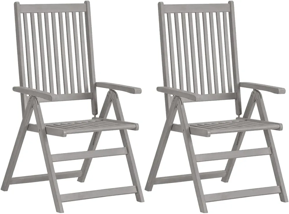 Sillas De Patio Camping Chair Kitchen Chairs Dining Room Chairs - Patio Reclining Chairs 4 pcs with Cushions Solid Acacia Wood for Beaches Garden Park Outside