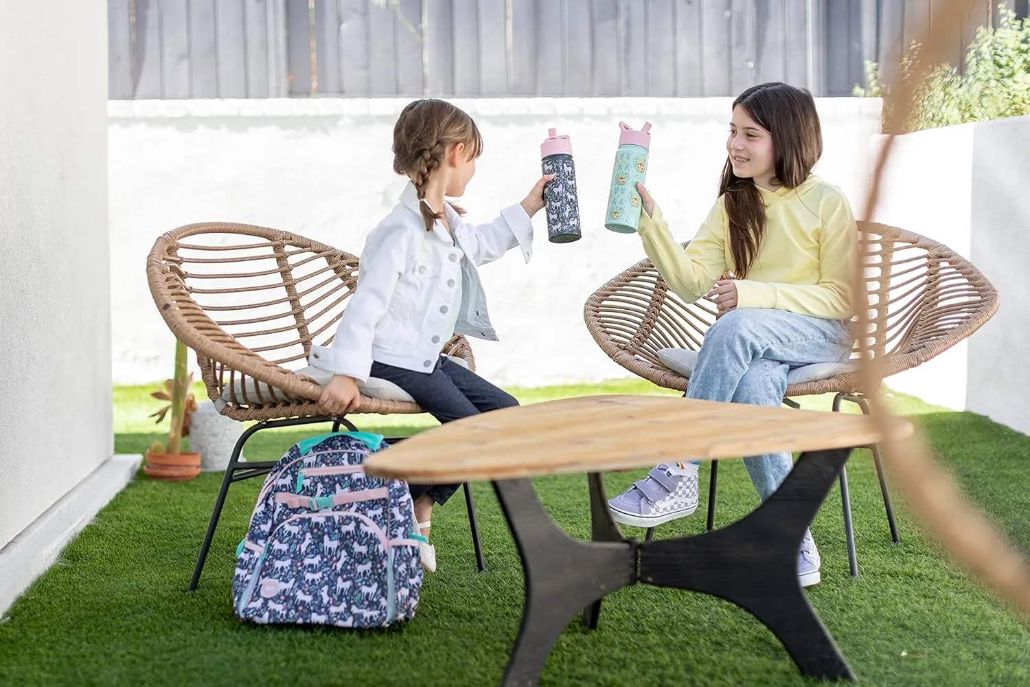 Simple Modern Kids Summit Water Bottle with Straw Lid | Disney Wish 18oz Stainless Steel Cup Insulated Tumbler for Girls, School | Asha's Adventure