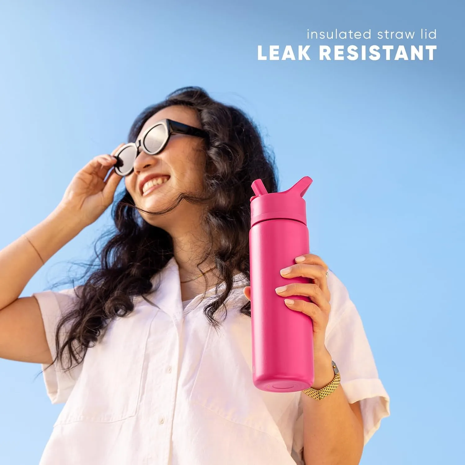 Simple Modern Water Bottle with Straw Lid | Vacuum Insulated Stainless Steel Metal Thermos | Reusable Leak Proof BPA-Free Flask for Sports Gym | Summit Collection | 30oz, Buttercup