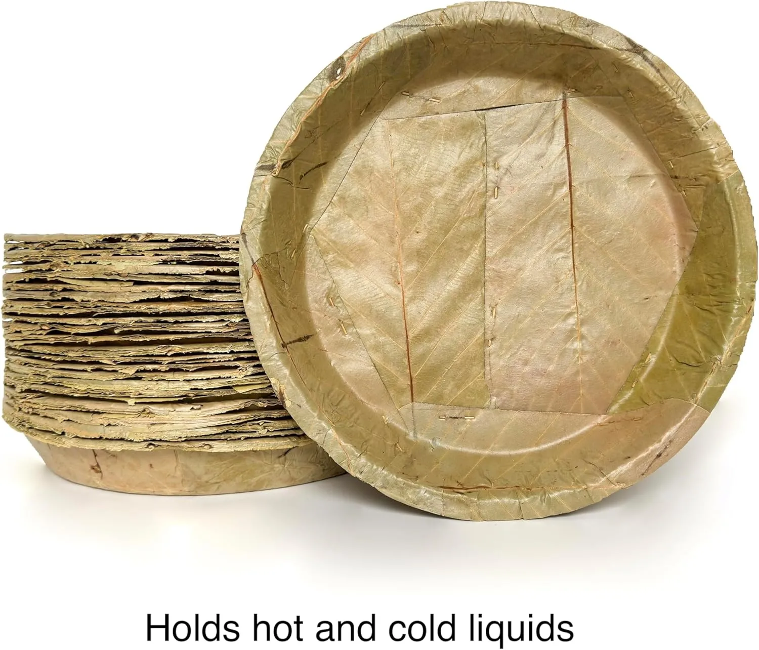 Single Use Sal Leaf Plates (11 inch, 25/pack) | Zero Waste, Biodegradable, Backyard Compostable | For Parties, Picnics, BBQ’s, Weddings, Outdoor Festivals, 11inch Plates