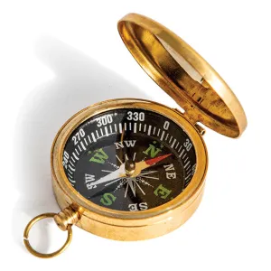 Small Brass Compass – Compact Navigation Tool for Outdoor Exploration
