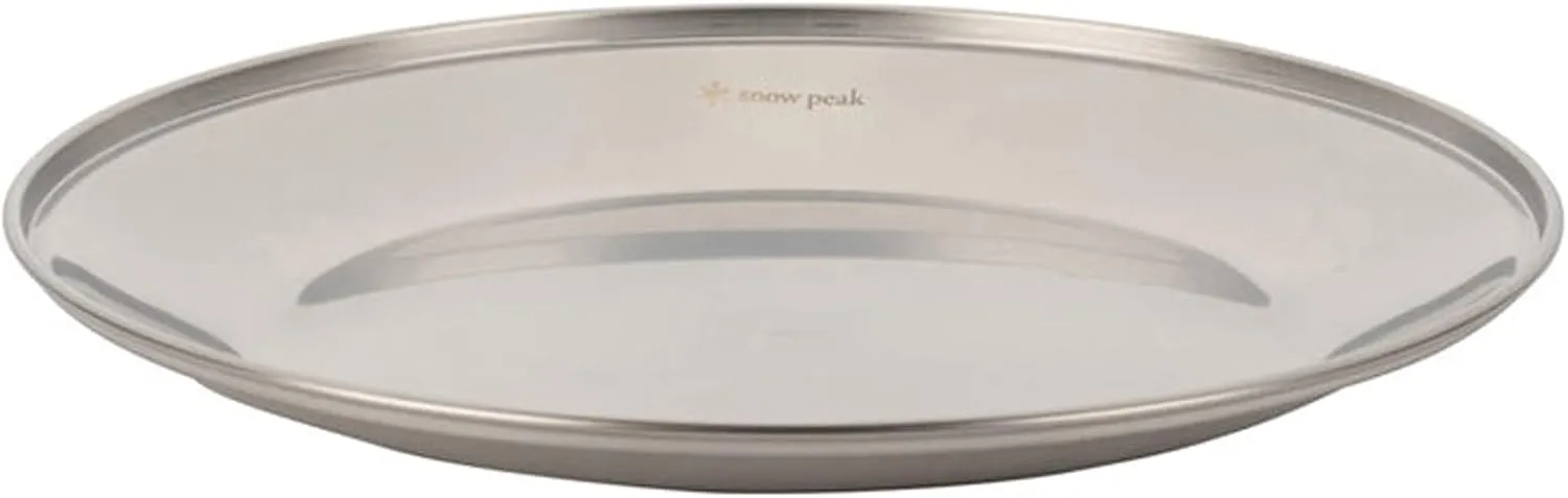 Snow Peak Stainless Steel Tableware Plate L, Silver (TW-034K)
