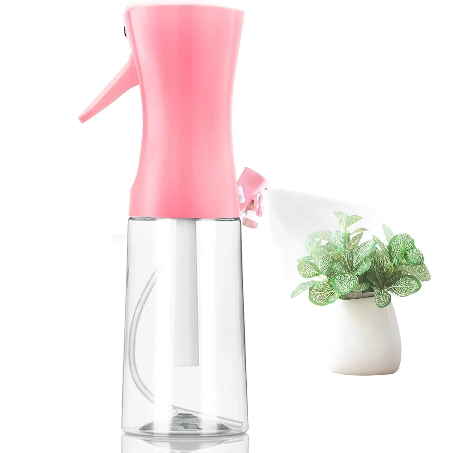 Spray Bottle,Fine Mist Spray Bottle for Hair,Ultra-Fine Continuous Spray Bottle for Skincare,Plant Care,Pet Grooming,Cleaning, Refillable Spray Container,Christmas Gift (1Pcs Light Pink 6.8Oz)