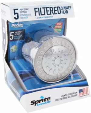 Sprite Cascade 5 Setting ACC5-CM Filtered Shower Head with SLC Cartridge - Chrome